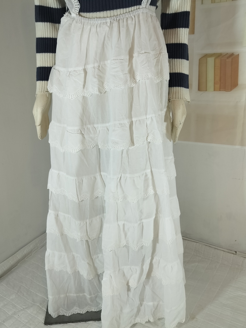 White Ruffle Maxi Skirt - Picture 2 of 5